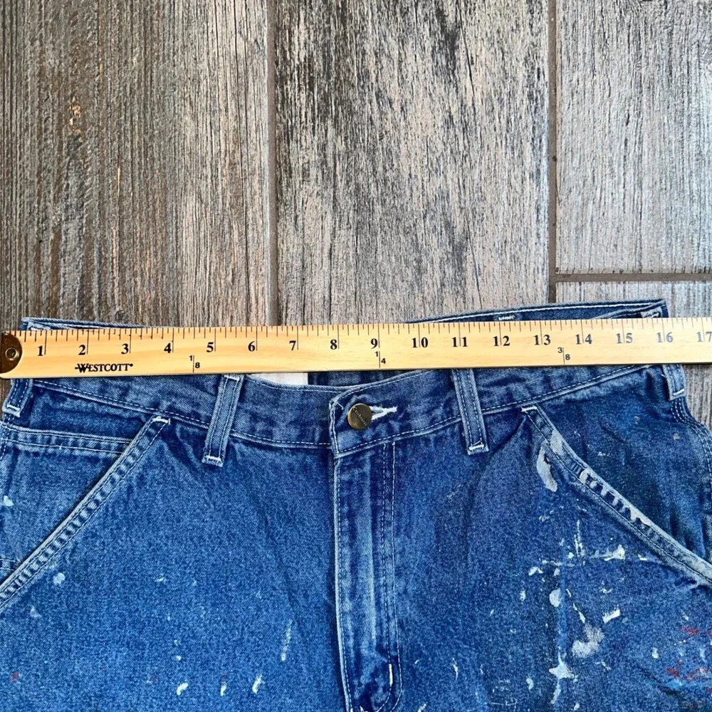 Carhartt VTG Painter Pants Denim Blue Workwear Jeans Distressed Grunge‎ Artcore